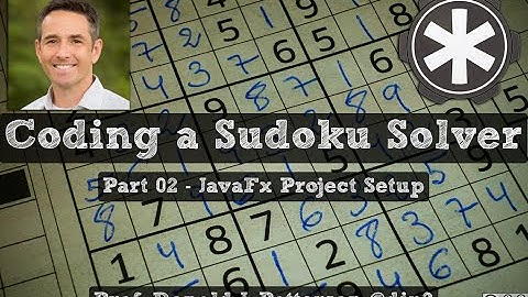 Coding a Sodoku Solver 02 -  JavaFx Project Setup