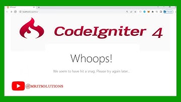 How to Fix "Whoops" Error in CodeIgniter 4 | Troubleshooting Guide