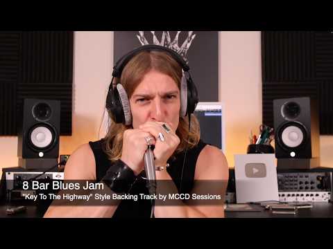 'Key To The Highway' 8 Bar Blues Harmonica Jam