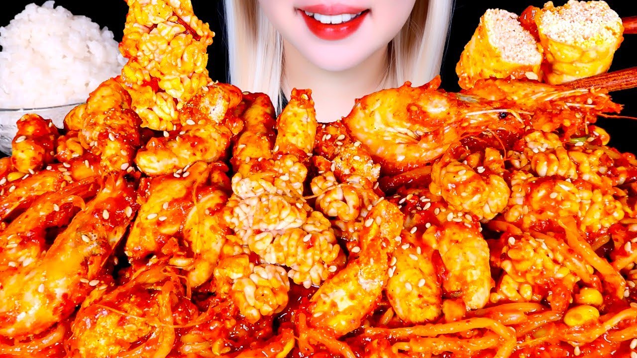 ASMR Пряная Паровая Икра по-Корейски (Aljjim) Мукбанг | Звуки Еды