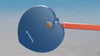 #096 Heart-Shaped Cam Uniform Motion – 507 Mechanical Movements 3D Animation