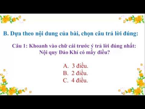 Lớp 2 - Tập đọc - Bài: Ôn tập giữa học kì II