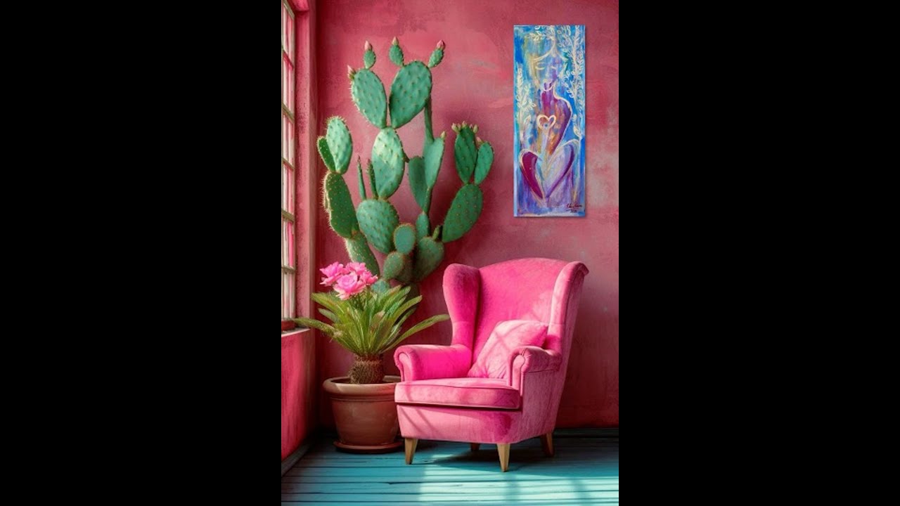 "Divine blue" original acrylic painting made by Elena Parau