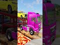 Flatbed Truck Mcqueen  - Transportation with Truck - Pothole vs Car | BeamNG.Drive #56