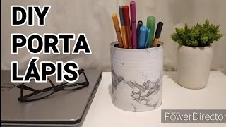 DIY PORTA LÁPIS MARMORIZADO