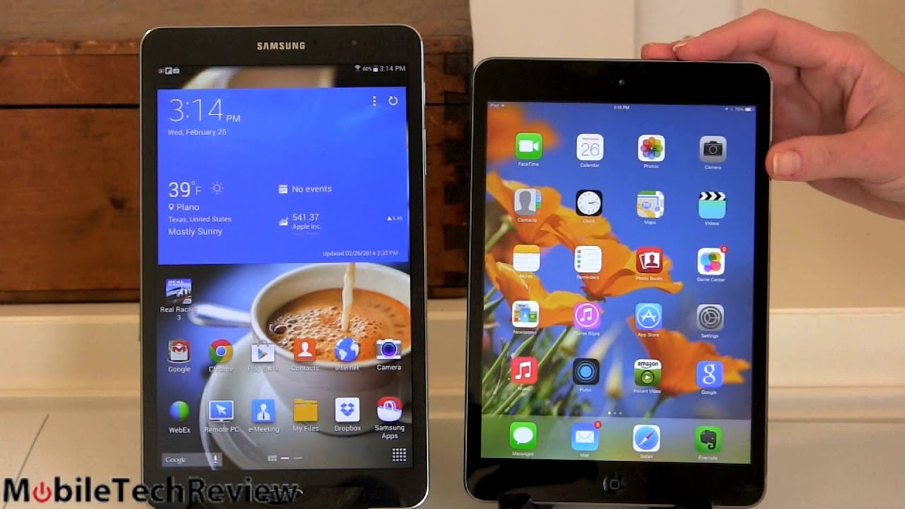 Samsung Galaxy Tab Pro 8.4 vs. Apple iPad mini with Retina Display Comparison Smackdown