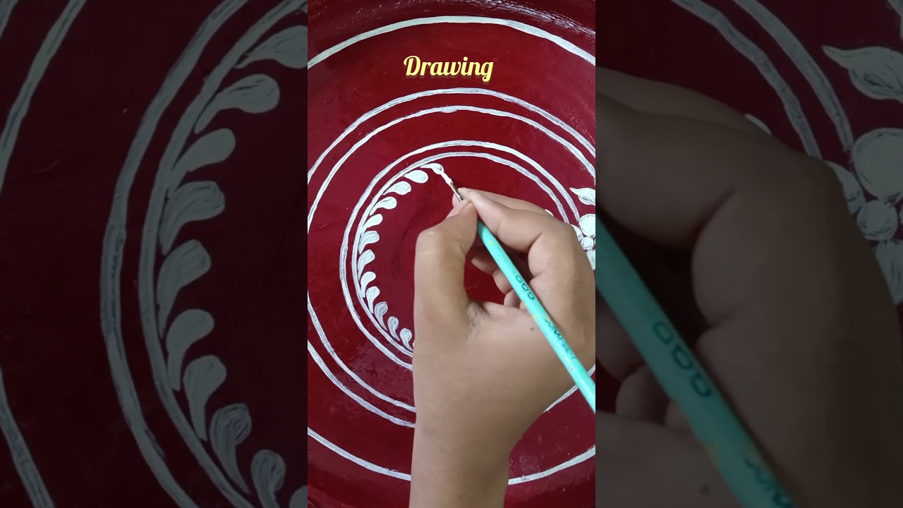 🖌️🎨 সহজে মাটির থালায় পেন্টিং শেখো 🎨easy clay dish design 