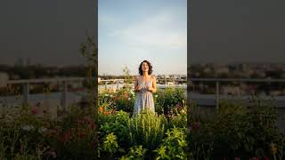 She's singing a song on the rooftop garden. #viralpost #viralreels #viralfeed #viralvideo