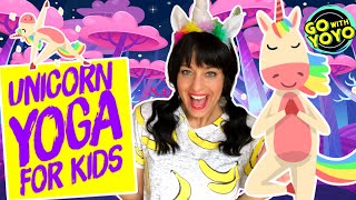 Unicorn Kids Yoga Video Exercise For Kids Go With Yoyo - Fitness Fun