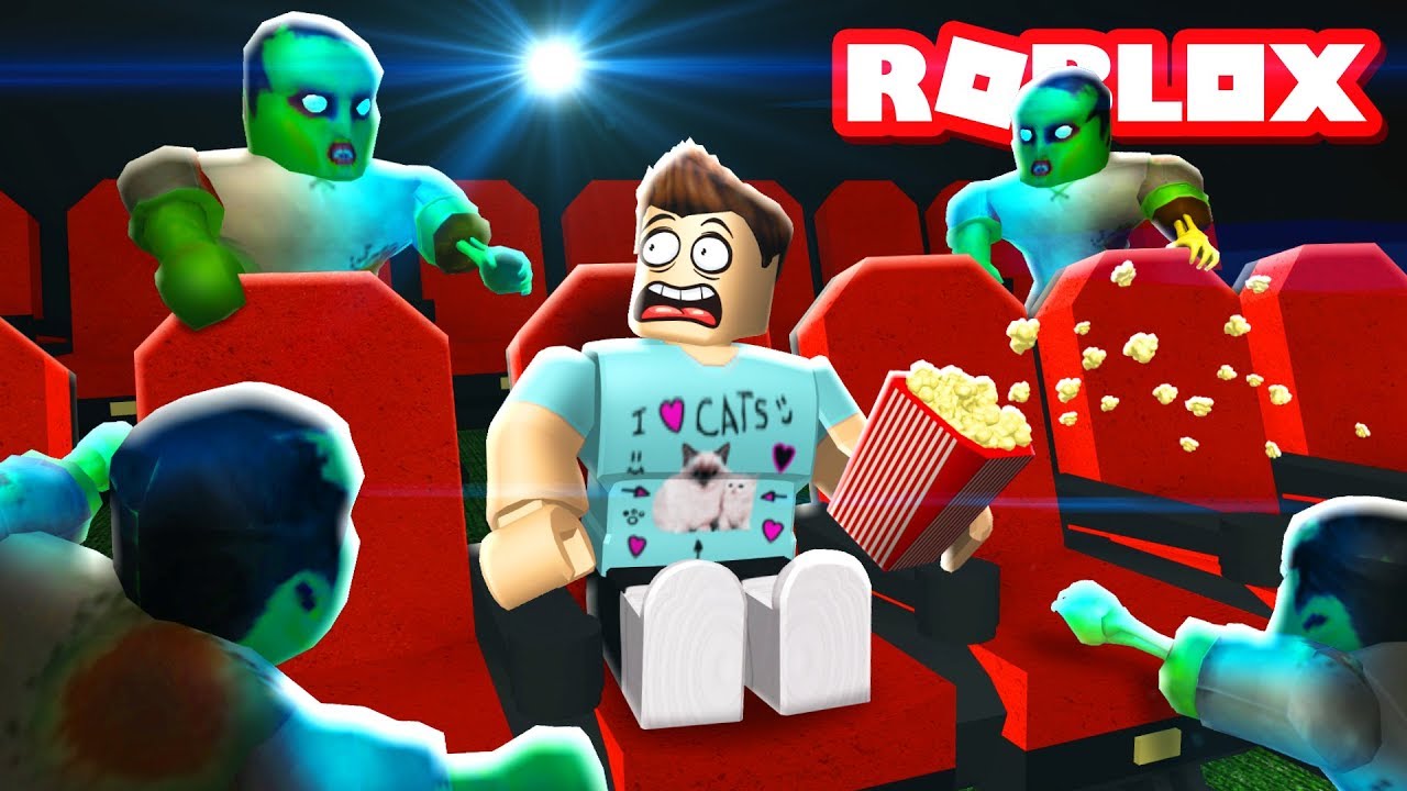 Escape The Zombie Movie Theater In Roblox Youtube