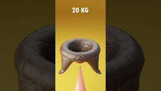 1 KG VS 40 KG 3D Cloth Simulation 😋🔥 #3danimation #3d #blender3d #satisfying #shorts #animation