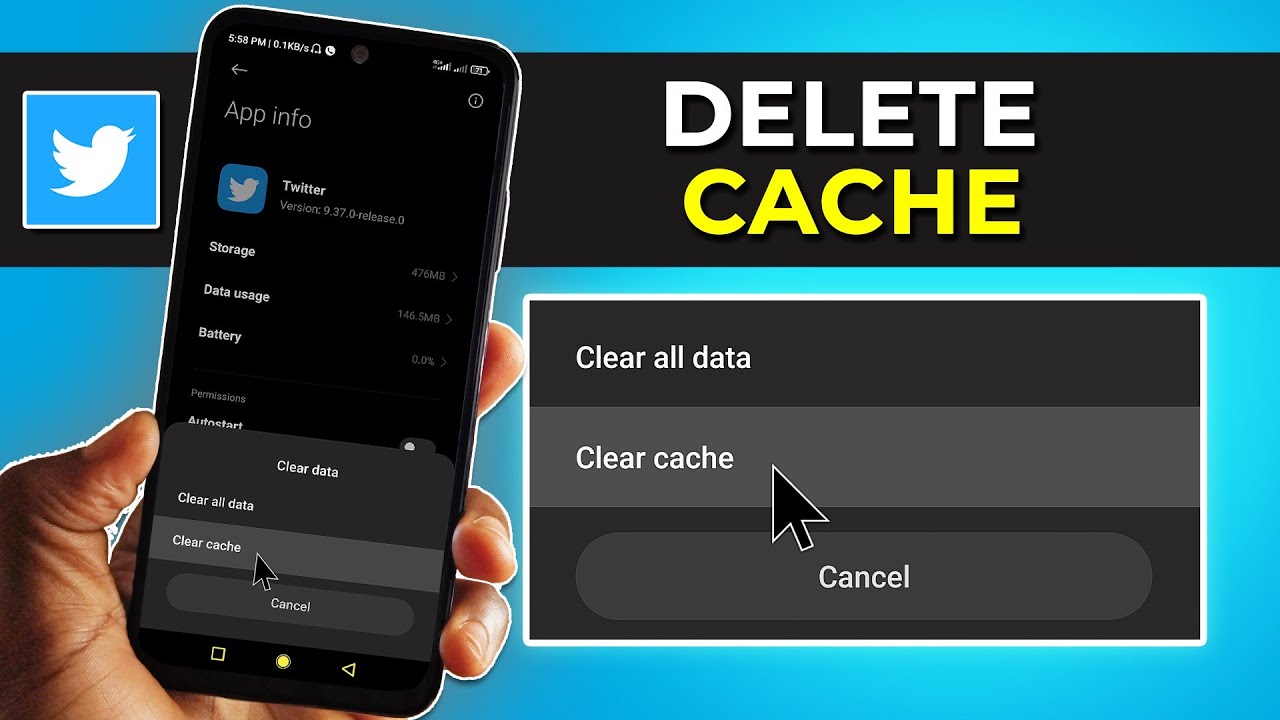 How To Delete Twitter Cache Files on Android - YouTube