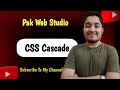 Website Development Lecture # 22 (CSS Cascade)