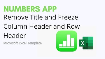 Remove Title and Freeze Column and Row Header | Numbers as Microsoft Excel | MAC OS | APPLE | #0001