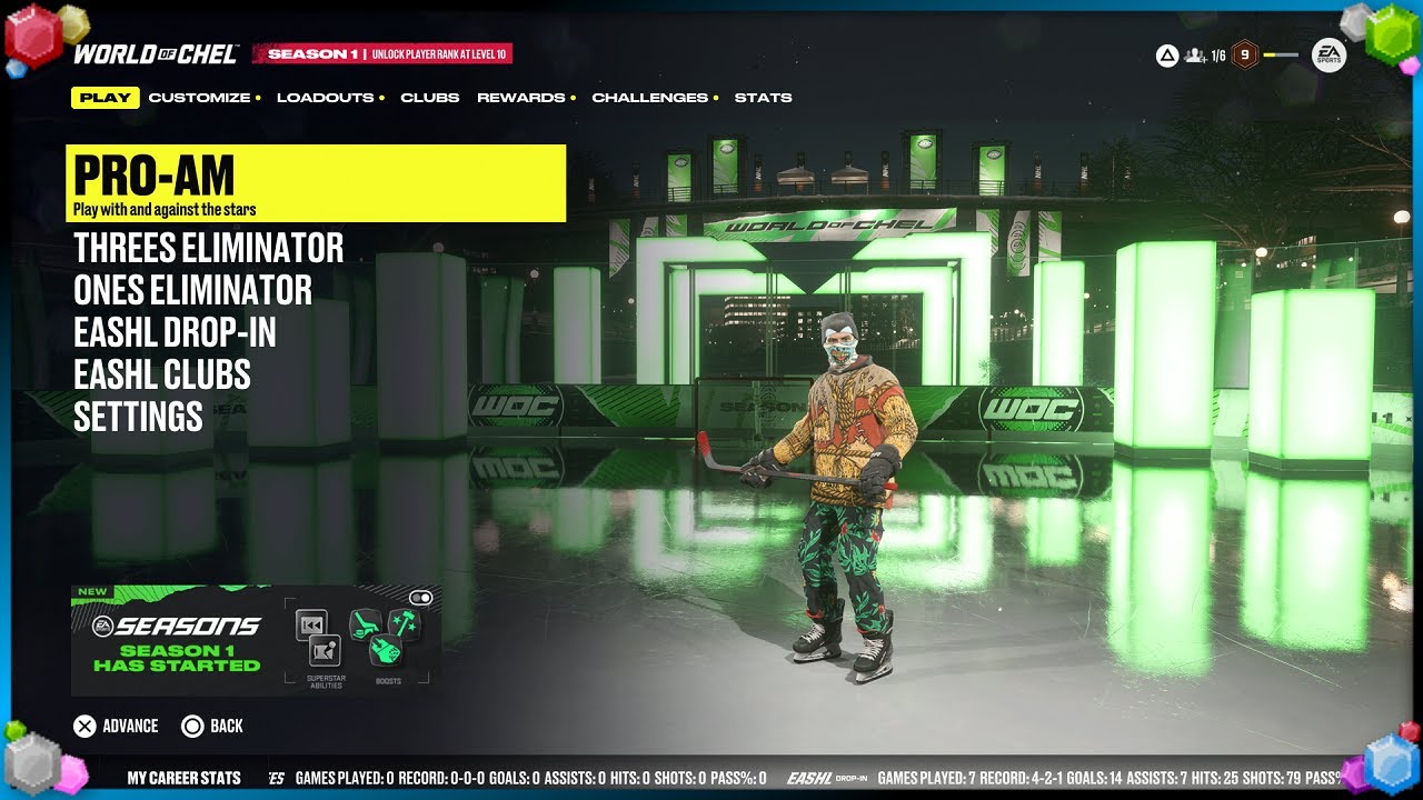 NHL22 - WOC - Character Creation - Customization - First Win!