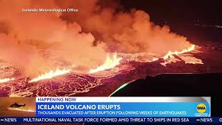 Iceland volcano erupts weeks after thousands were evacuated from Grindavik