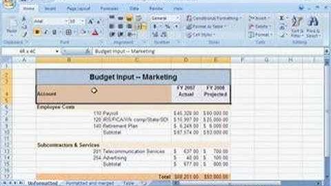Excel 2007: Merge a range of cells into a single cell