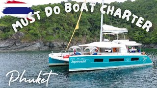 Yacht Day Trip ~ Phuket Thailand  ~ Boat Charter Andiamo Catamaran ~ Robshaztravels