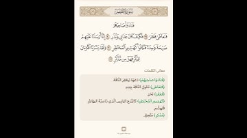 السراج في بيان غريب القران سورة القمر 6 مع تلاوة الشيخ سعد الغامدي