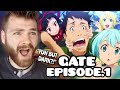 Luckiest anime character ever  gate  episode 1  new anime fan  reaction