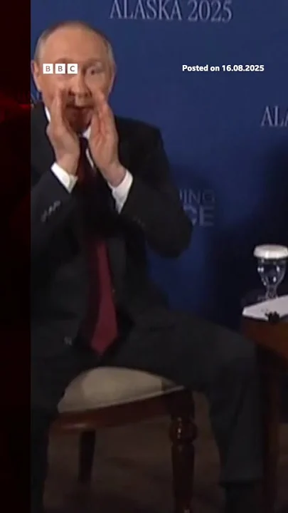 Vladimir Putin pulls confused face at journalists asking about Ukraine. #Russia #BBCNews #Shorts