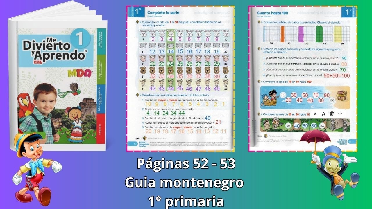 Guía montenegro 1° páginas 52 - 53 - YouTube