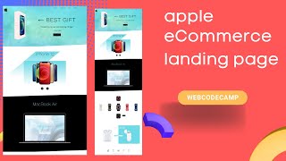 apple ecommerce landing page design using html css and javascript-webcodecamp