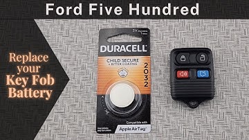 How to Replace a Ford Five Hundred 2006-2007 Key Fob Battery