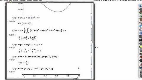 Ritz Method example w/ polynomial interp. functions