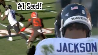 Lamar Jackson #1 Seed Clinching Highlights! | Ankle Breaking Highlights! | Ravens vs Browns Week 16