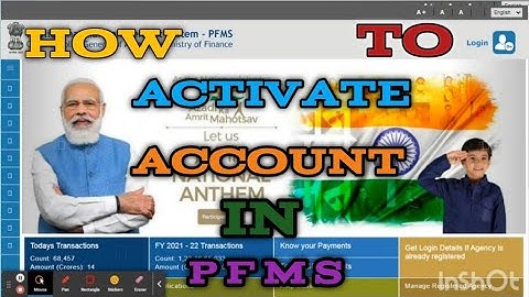 HOW TO ACTIVATE ACCOUNT IN P.F.M.S