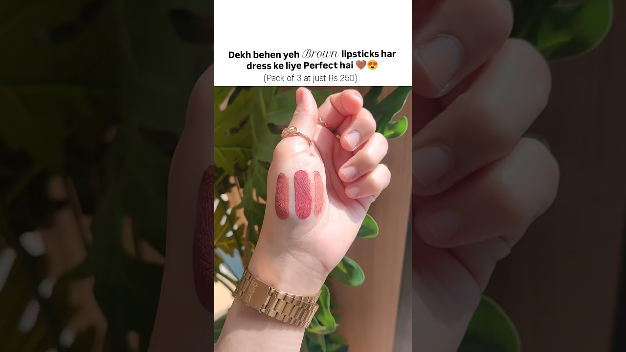 Daily wear Brown Lipsticks| Love Earth mini lipsticks | Affordable long lasting liquid lipstick