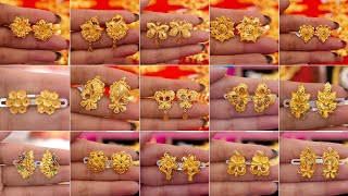 Gold earrings designs with weight and Price/1 gram gold earrings designs/Gold stud earrings design/