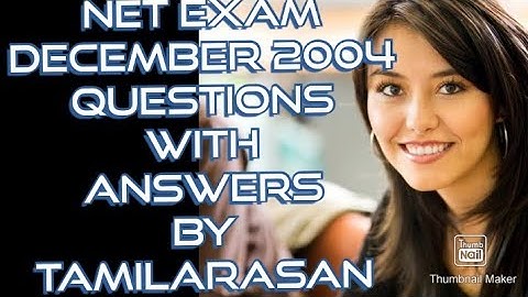 NET EXAM 2004 DECEMBER RESOLVED QUESTIONS AND ANSWER