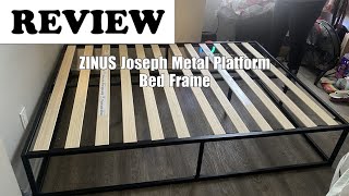 ZINUS Joseph Metal Platform Bed Frame Review: Queen Size 2025