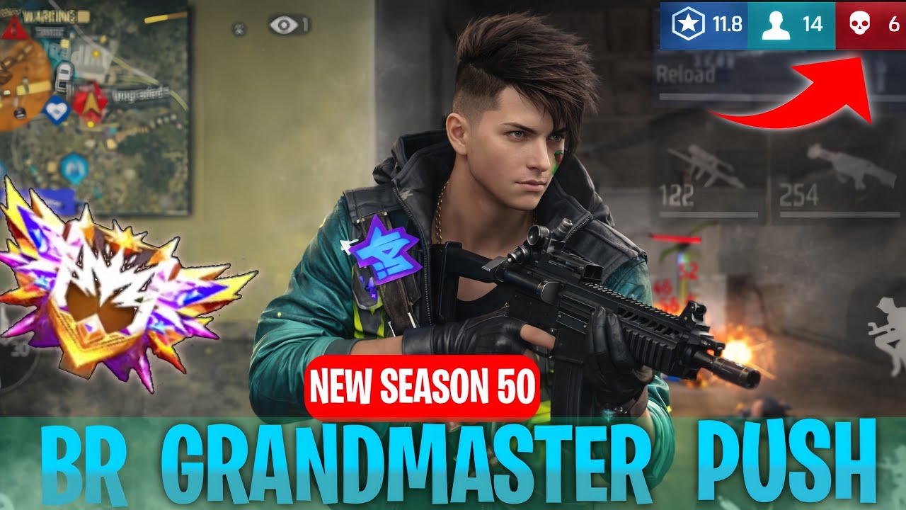 OB UPDATE NEW SEASON 50 🔥🔥BR GRANDMASTER PUSH 🤯🤯 full game play in br 