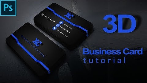 3D business card / Visiting Card design with Photoshop || tutorial || by KumaRr Creation
