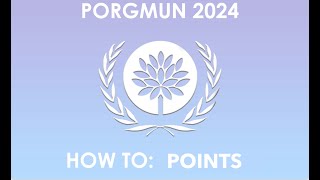 How to MUN - Points