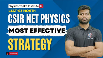 Csir net physics last three month preparation strategy | physics tadka institute