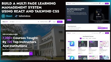Build a Multi-Page Learning Management System Using React and Tailwind CSS | Step-by-Step Tutorial