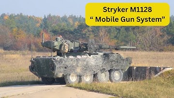 US Army Stryker based "M1128 Mobile Gun System (MGS)" in Action during Training Exercise