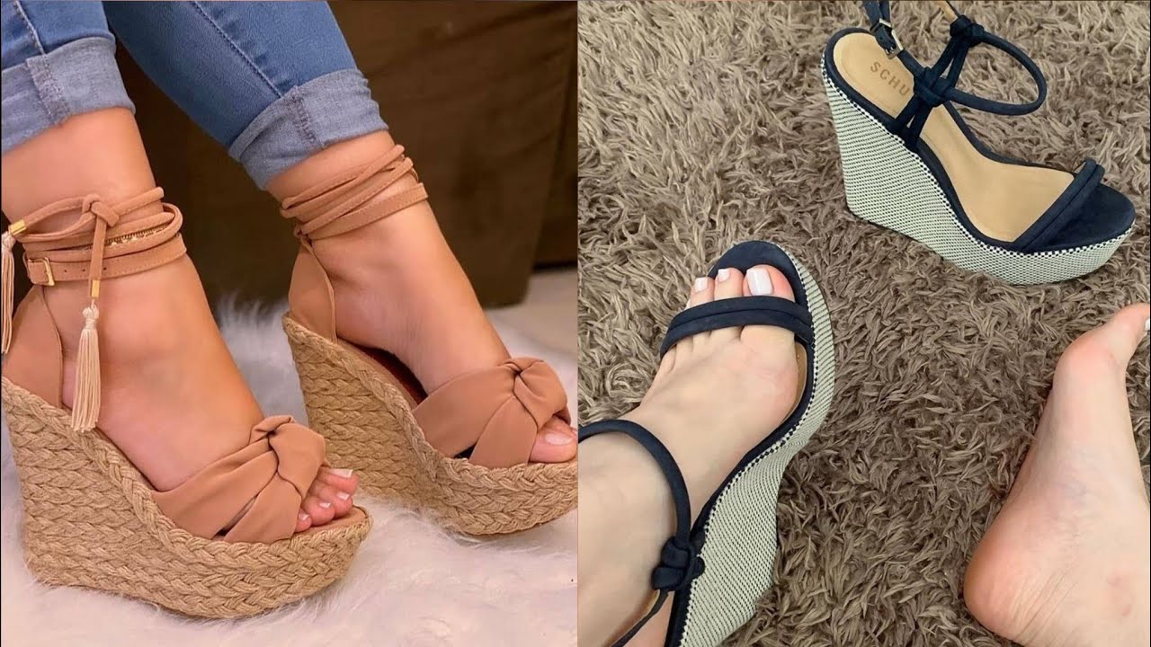 Outstanding designs of casual wear wedge heels sandals design ideas for women to look gorgeous 2022