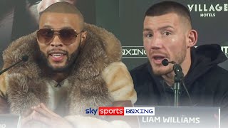 FIERY! Chris Eubank Jr & Liam Williams exchange words in press conference! 😡