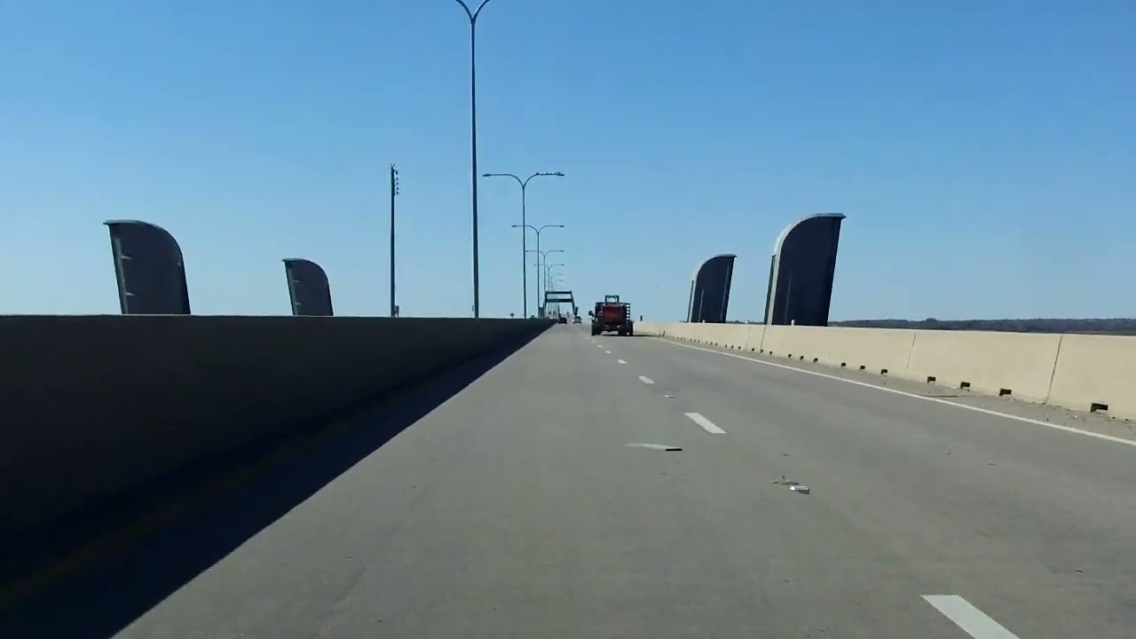 Lewisville Lake Toll Bridge westbound