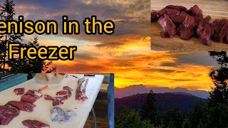 Processing venison for the freezer !