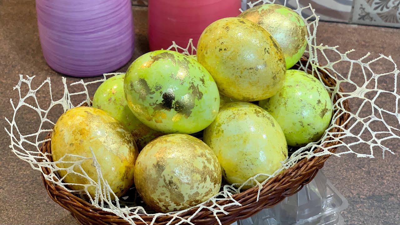 Великденски яйца -как исползвам седефената боя/ Красим пасхальные яйца перламутровыми красителями