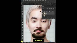 Fake Beard and Mustache work with easy tools Fixed in Adobe Photoshop 2022 screenshot 3