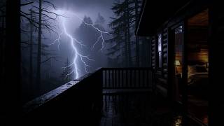 Fall Asleep Fast in a Cozy Rainy Cabin 🌧 | Heavy Rain & Soft Thunder for Deep Sleep screenshot 5