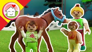 Playmobil en español La granja de caballos de Playmobil - El torneo de equitación La familia Hauser