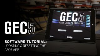 Korg GEC5 Software Tutorial – Updating and Resetting the GEC5 App screenshot 4